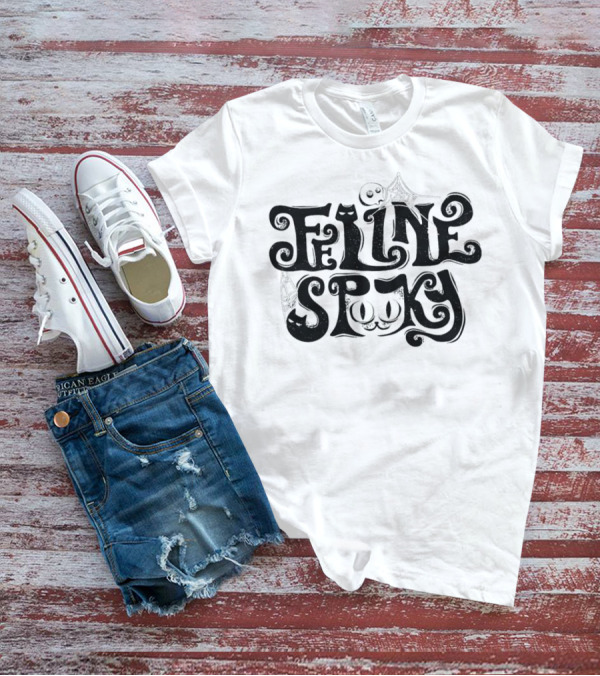 Feline Spooky Cat Lover Halloween Ghost And Whiskers T-Shirt