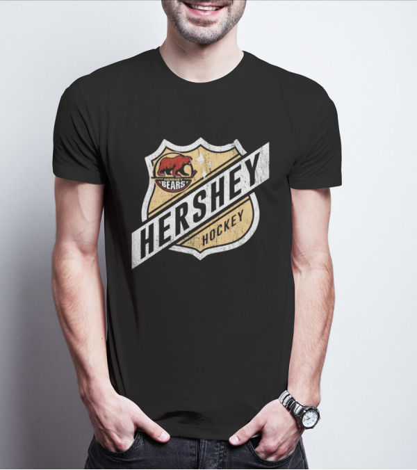 Hershey Bears Vintage Shield Emblem Hockey T-Shirt