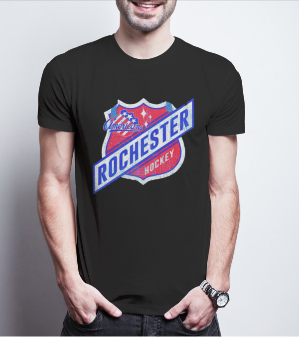 Rochester Americans Hockey Shield Badge T-Shirt