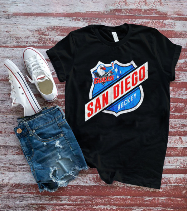 San Diego Gulls Hockey Team Shield Emblem T-Shirt