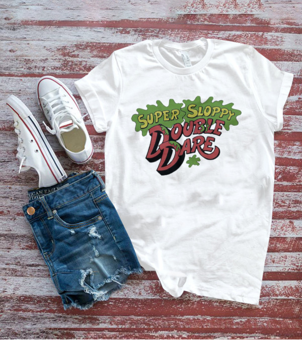 Super Sloppy Double Dare Nickelodeon Classic Game Show T-Shirt