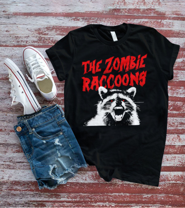 The Zombie Raccoons Fierce Creature Horror T-Shirt