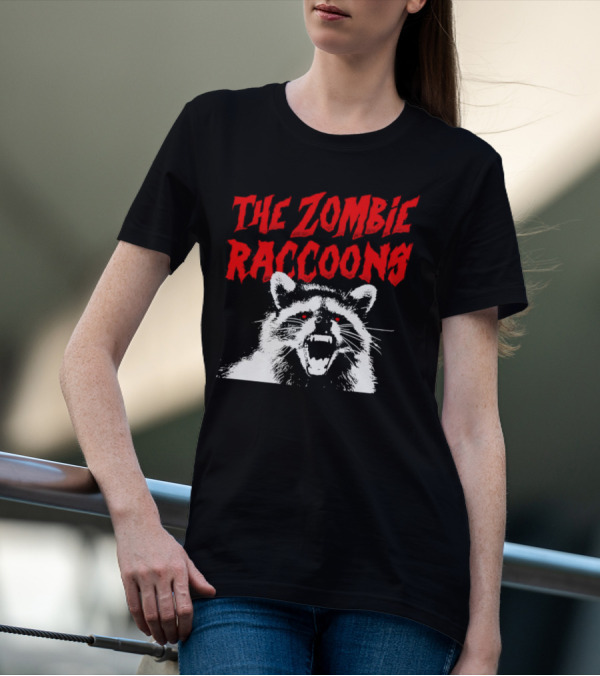 The Zombie Raccoons Fierce Creature Horror T-Shirt