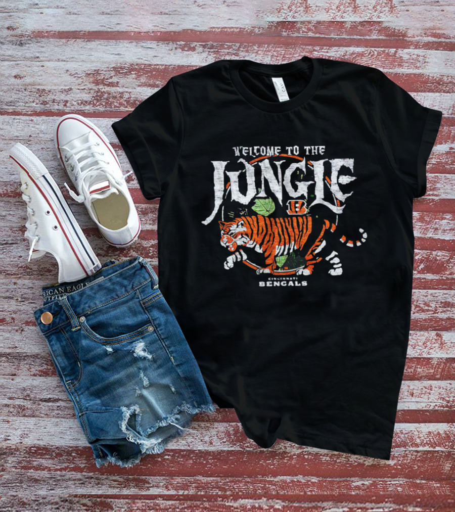 Cincinnati Bengals Welcome To The Jungle Vintage Tiger T-Shirt