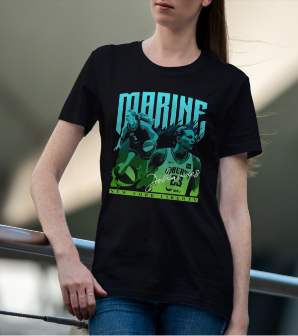 Marine Johannes New York Liberty Signature Jersey Number 23 Webu Basketball T-Shirt