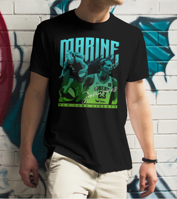 Marine Johannes New York Liberty Signature Jersey Number 23 Webu Basketball T-Shirt