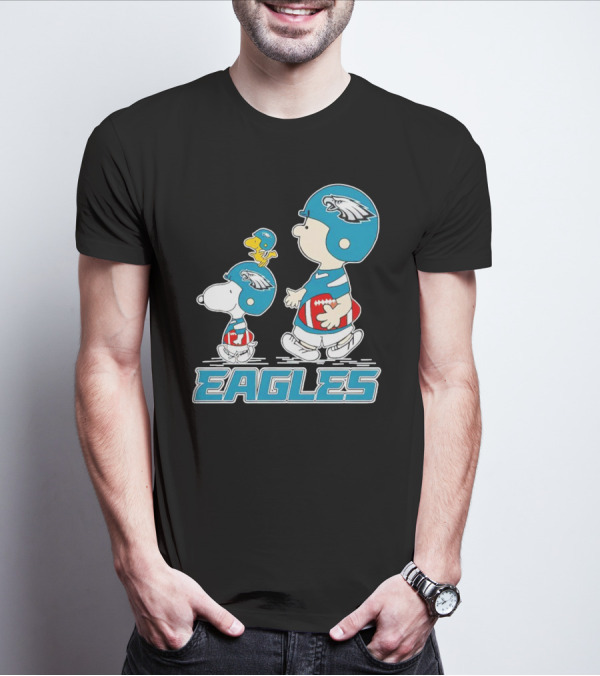 Eagles Football Snoopy Charlie Brown Woodstock Philadelphia T-Shirt