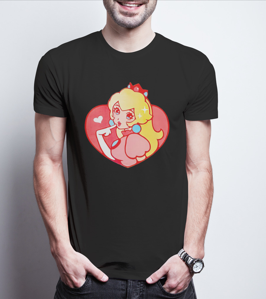 Jivke Princess Peach Heart T-Shirt