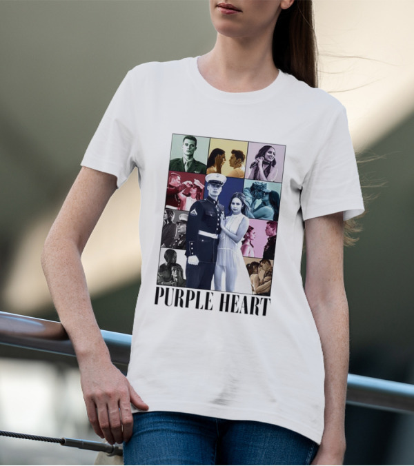 Purple Heart Military Romance And Relationships Montage T-Shirt