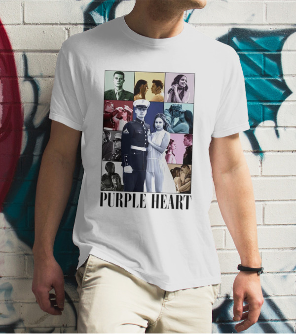 Purple Heart Military Romance And Relationships Montage T-Shirt