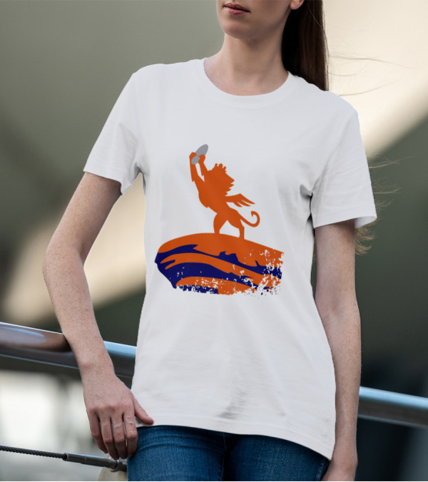 Fc Cincinnati King Of The Shield Orange Lion Crowned On Mound T-Shirt