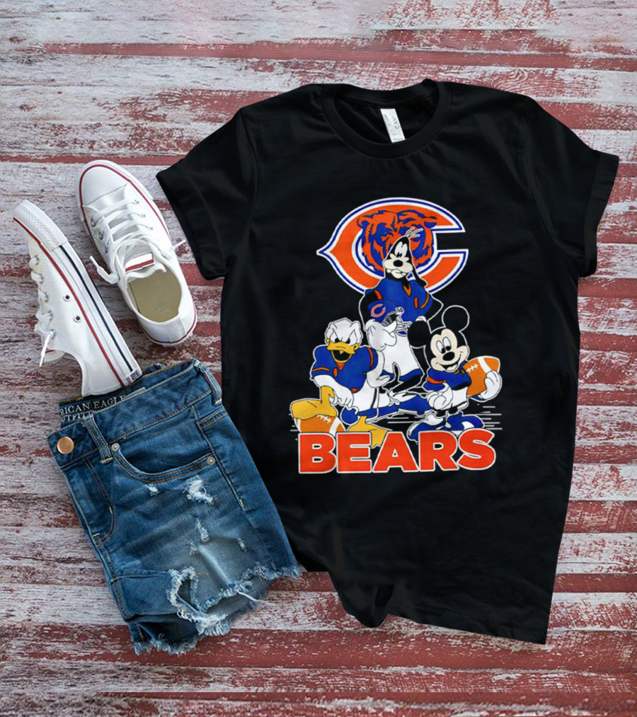 Chicago Bears NFL Football Mickey Mouse And Friends T-Shirt