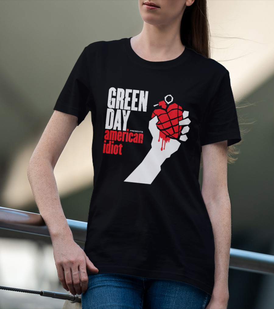Green Day Presents American Idiot Heart Hand Grenade T-Shirt