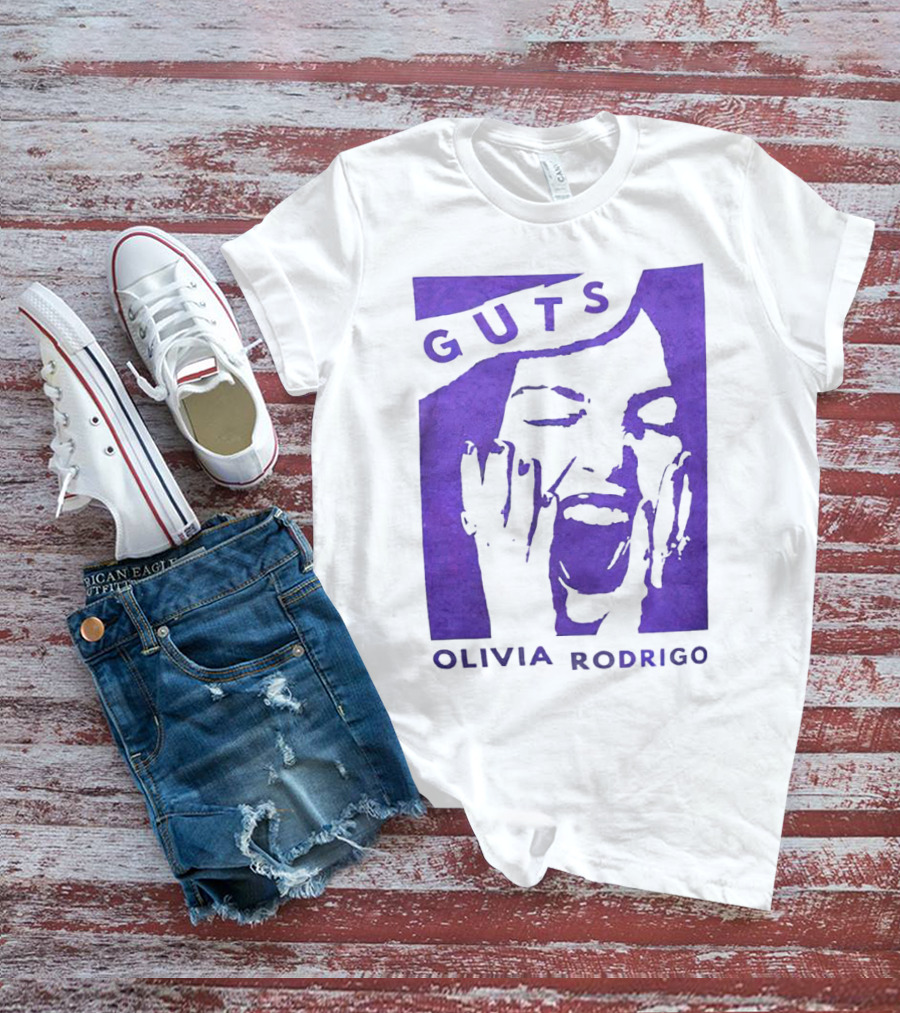 Guts Olivia Rodrigo Vintage Purple Face T-Shirt