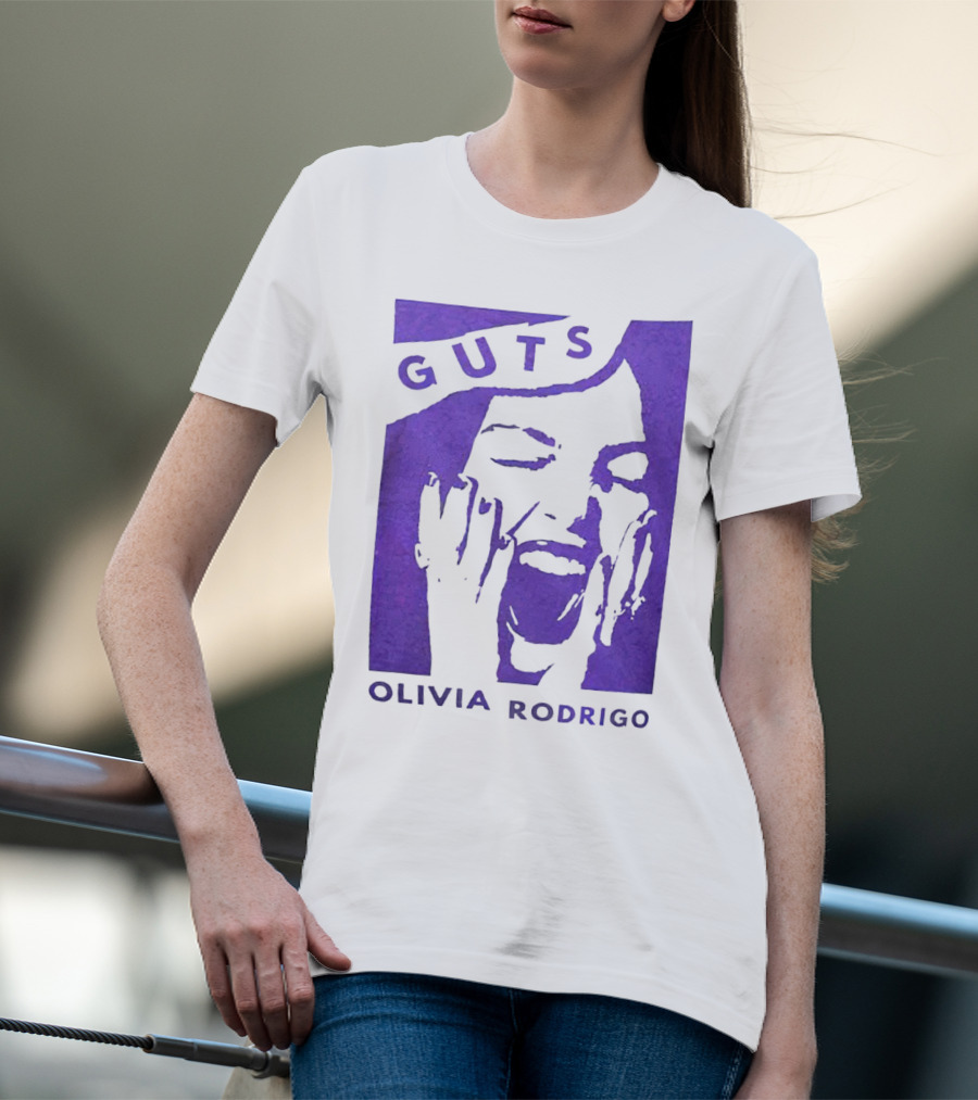 Guts Olivia Rodrigo Vintage Purple Face T-Shirt