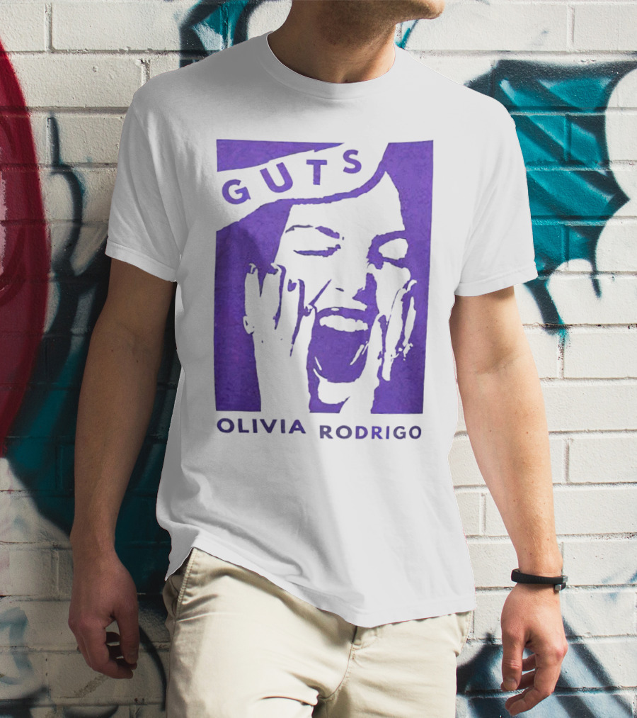 Guts Olivia Rodrigo Vintage Purple Face T-Shirt