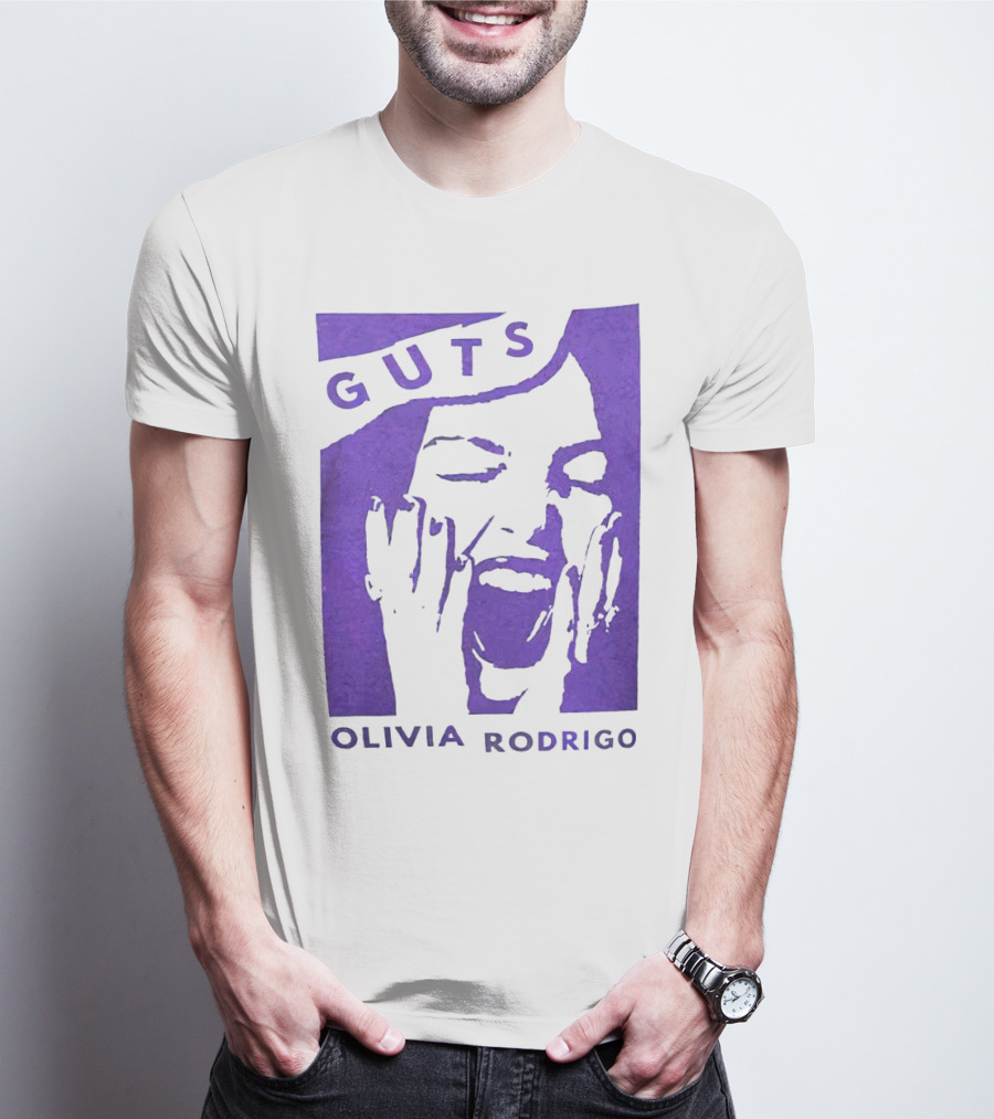 Guts Olivia Rodrigo Vintage Purple Face T-Shirt