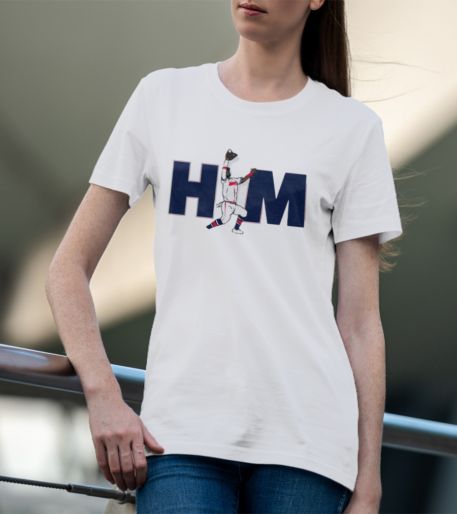 HIM Atlanta Braves Baseball Player Catching T-Shirt