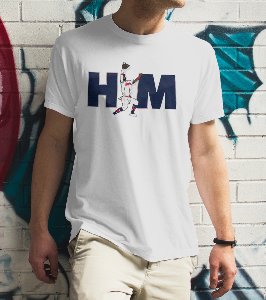 HIM Atlanta Braves Baseball Player Catching T-Shirt