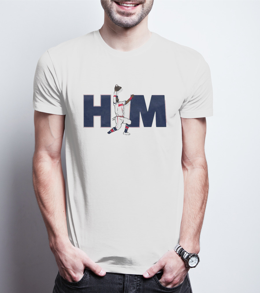 HIM Atlanta Braves Baseball Player Catching T-Shirt