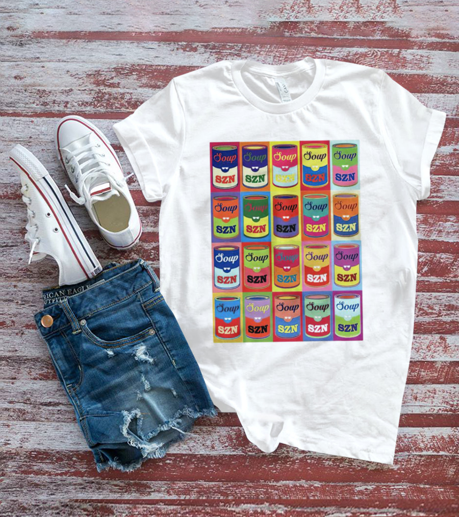 Soup SZN Colorful Pop Art Cans T-Shirt