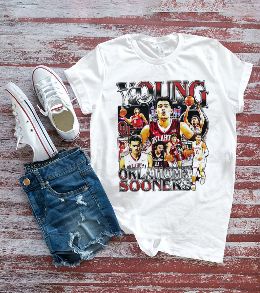 Trae Young Oklahoma Sooners Basketball Highlights Collage T-Shirt