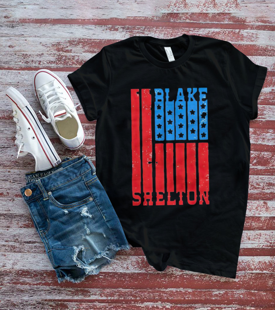 Blake Shelton American Flag Stars And Stripes USA T-Shirt