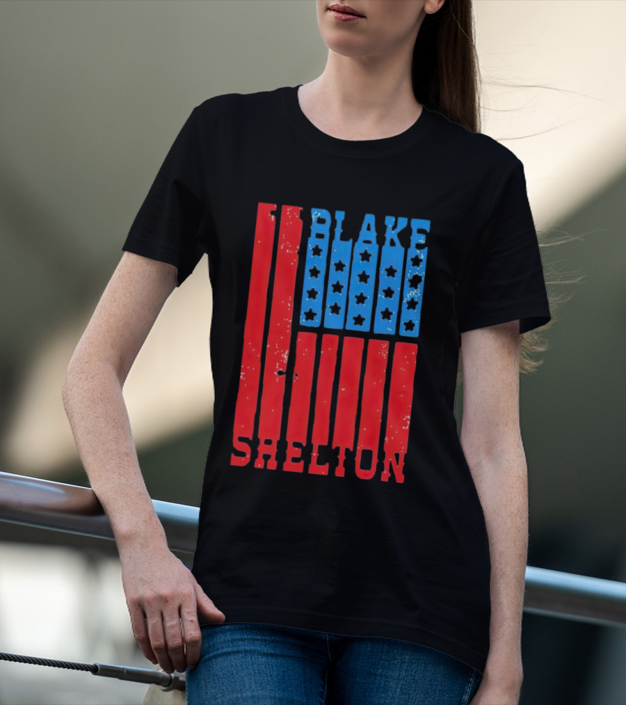 Blake Shelton American Flag Stars And Stripes USA T-Shirt