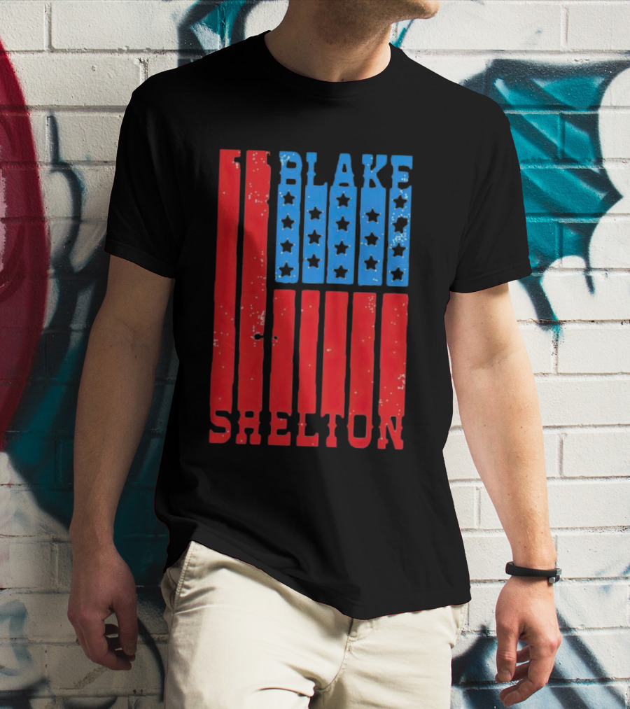 Blake Shelton American Flag Stars And Stripes USA T-Shirt