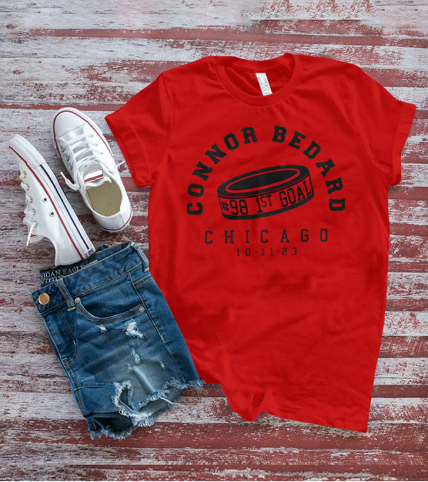 Connor Bedard #98 1st Goal Chicago 10-11-23 T-Shirt