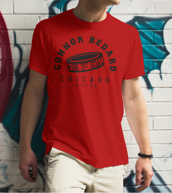 Connor Bedard #98 1st Goal Chicago 10-11-23 T-Shirt