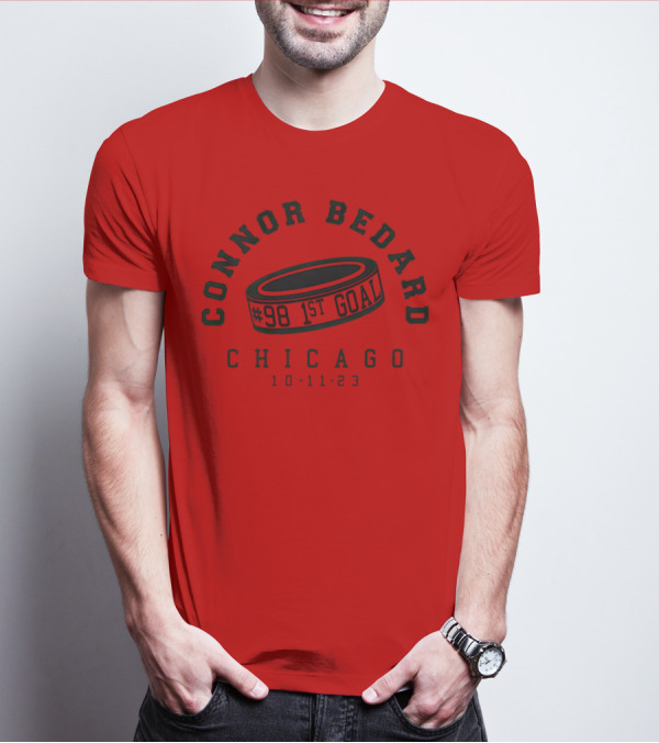 Connor Bedard #98 1st Goal Chicago 10-11-23 T-Shirt