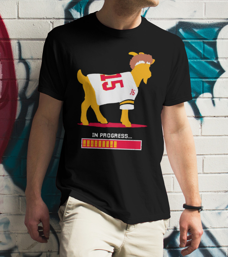 Goat In Progress Patrick Mahomes Kansas City Chiefs Number 15 T-Shirt
