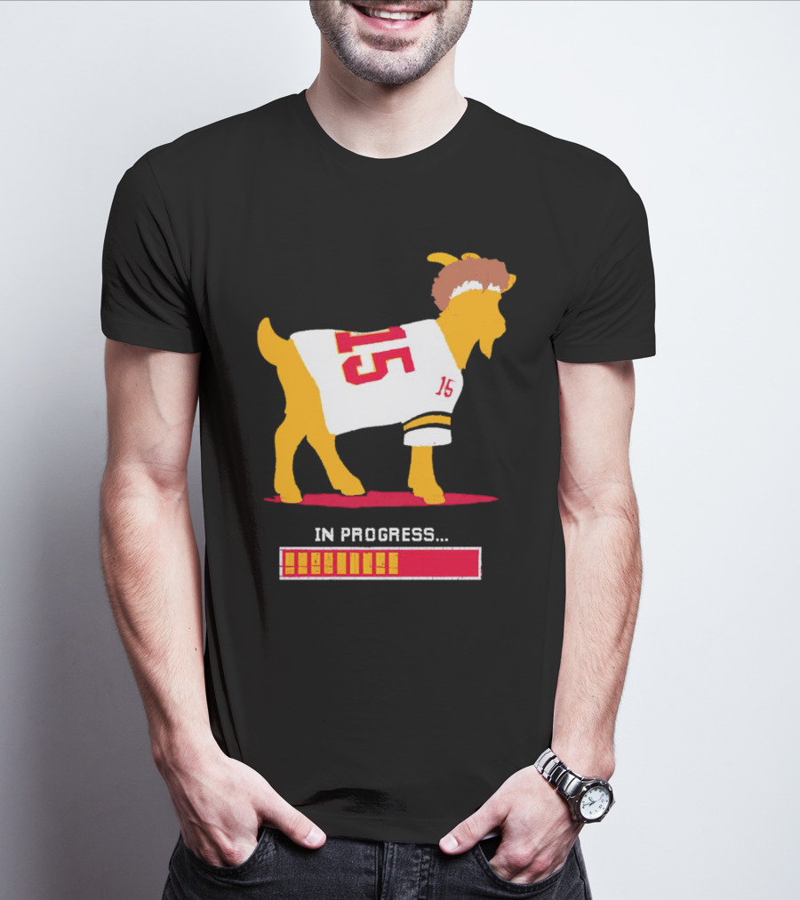 Goat In Progress Patrick Mahomes Kansas City Chiefs Number 15 T-Shirt