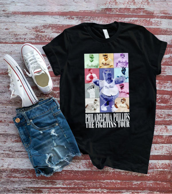 Philadelphia Phillies Phillie Phanatic The Fightins Tour Multicolor Baseball Players T-Shirt