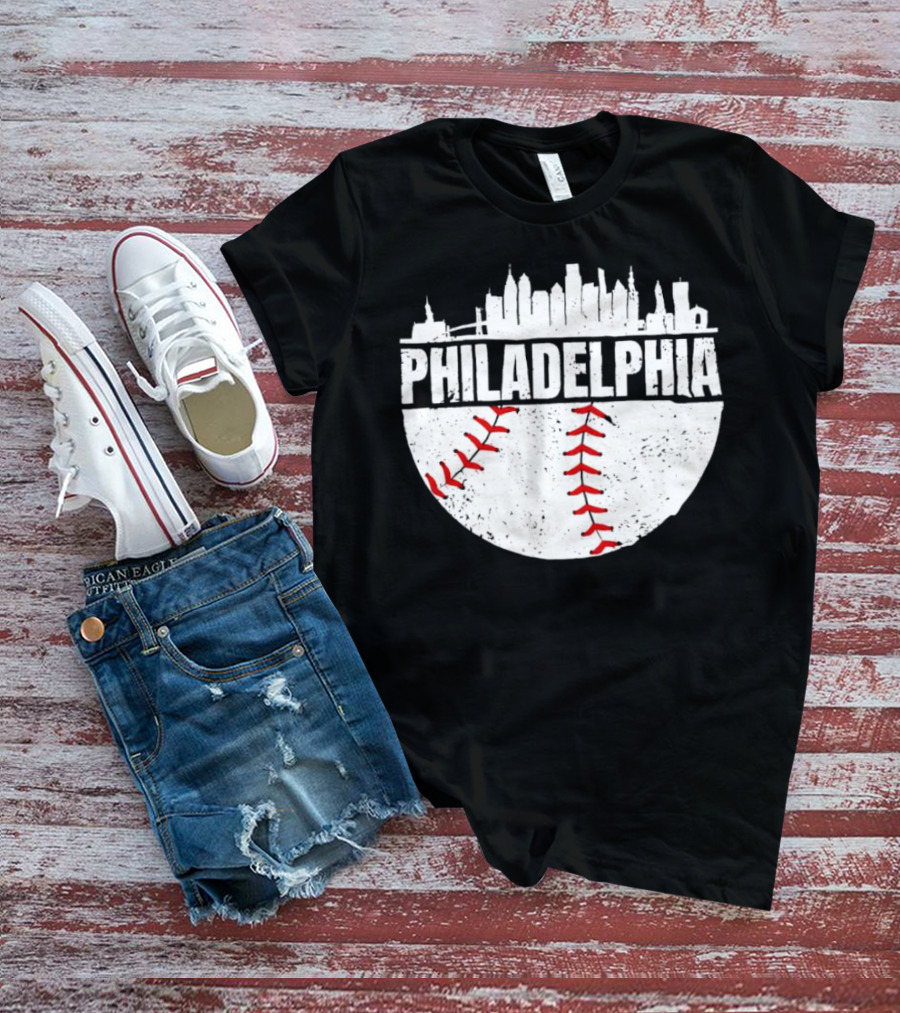 Philadelphia Skyline Baseball Urban T-Shirt