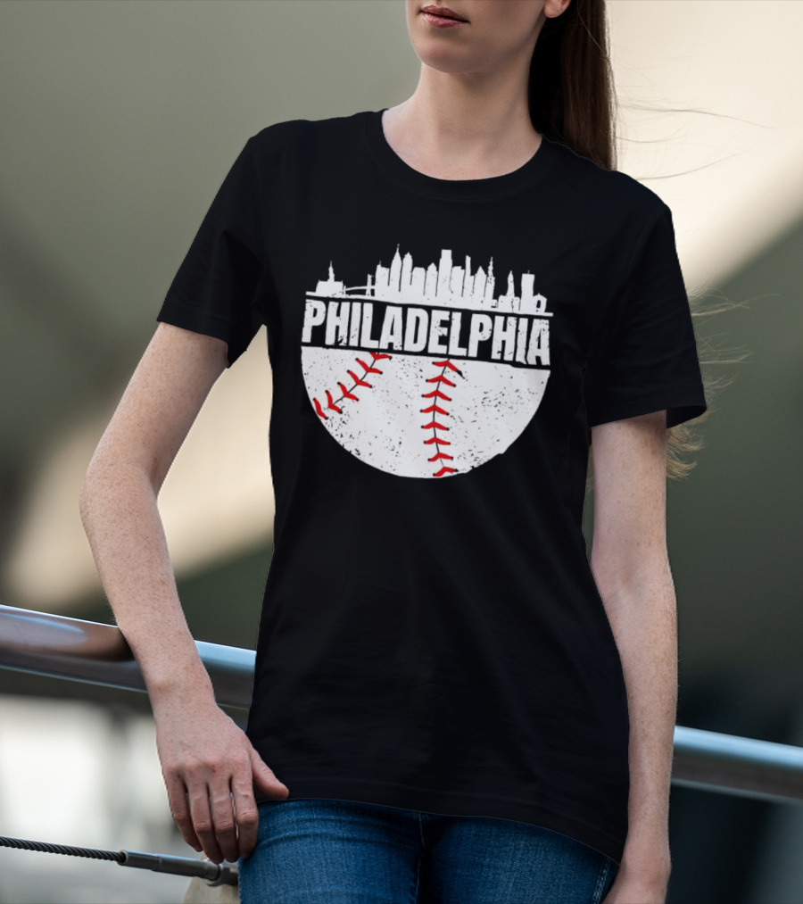 Philadelphia Skyline Baseball Urban T-Shirt