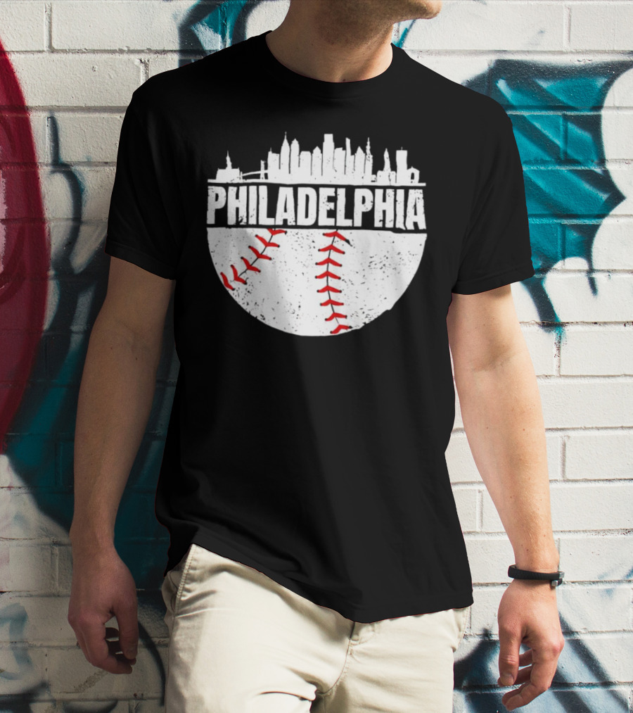 Philadelphia Skyline Baseball Urban T-Shirt