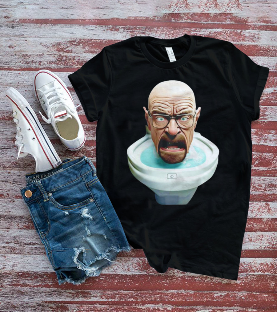 Walter White Toilet Skibidi Meme Face T-Shirt