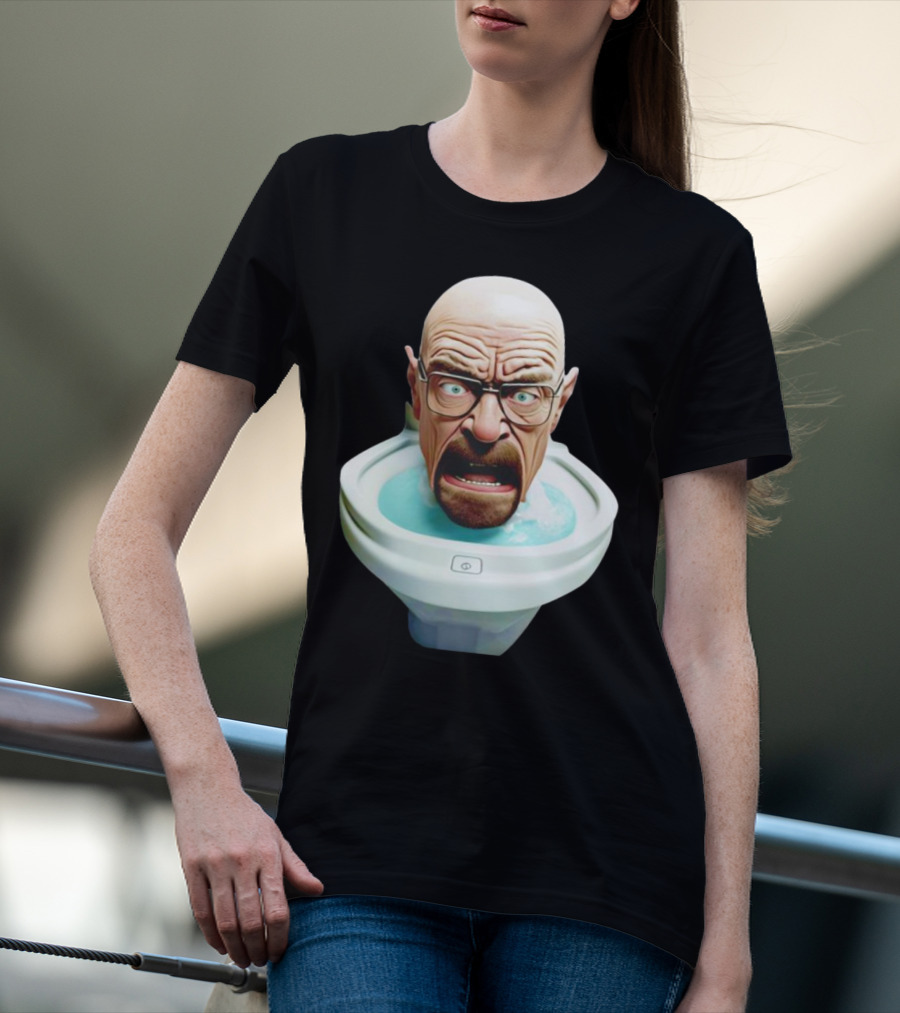 Walter White Toilet Skibidi Meme Face T-Shirt