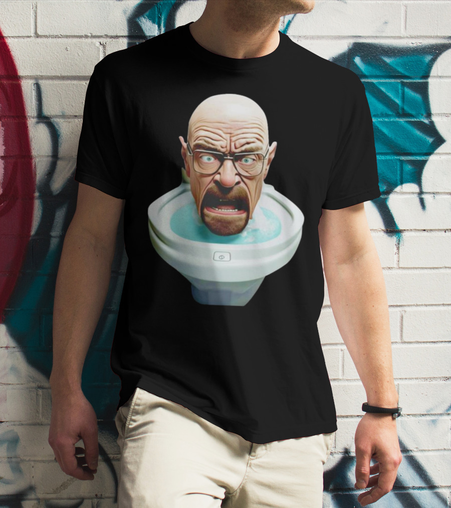 Walter White Toilet Skibidi Meme Face T-Shirt