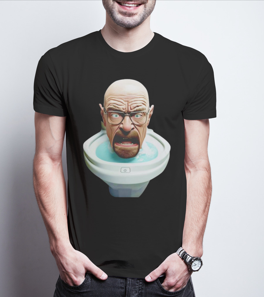Walter White Toilet Skibidi Meme Face T-Shirt