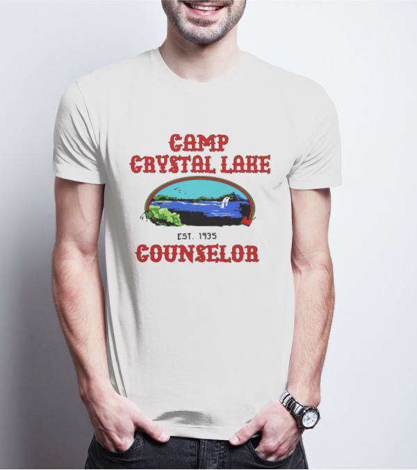 Camp Crystal Lake Counselor Est. 1935 Lake Scene T-Shirt