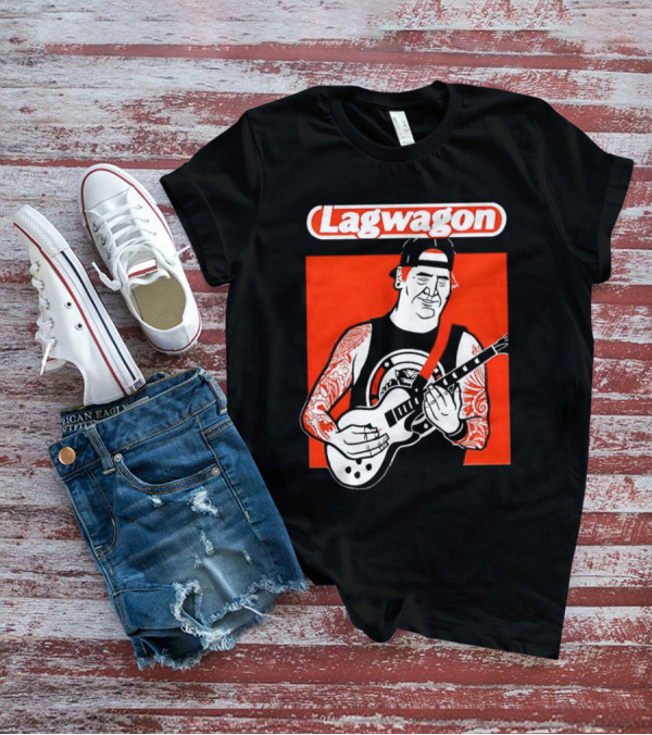 Lagwagon Flip Guitarist With Tattooed Arms In Cap And Tank Top T-Shirt