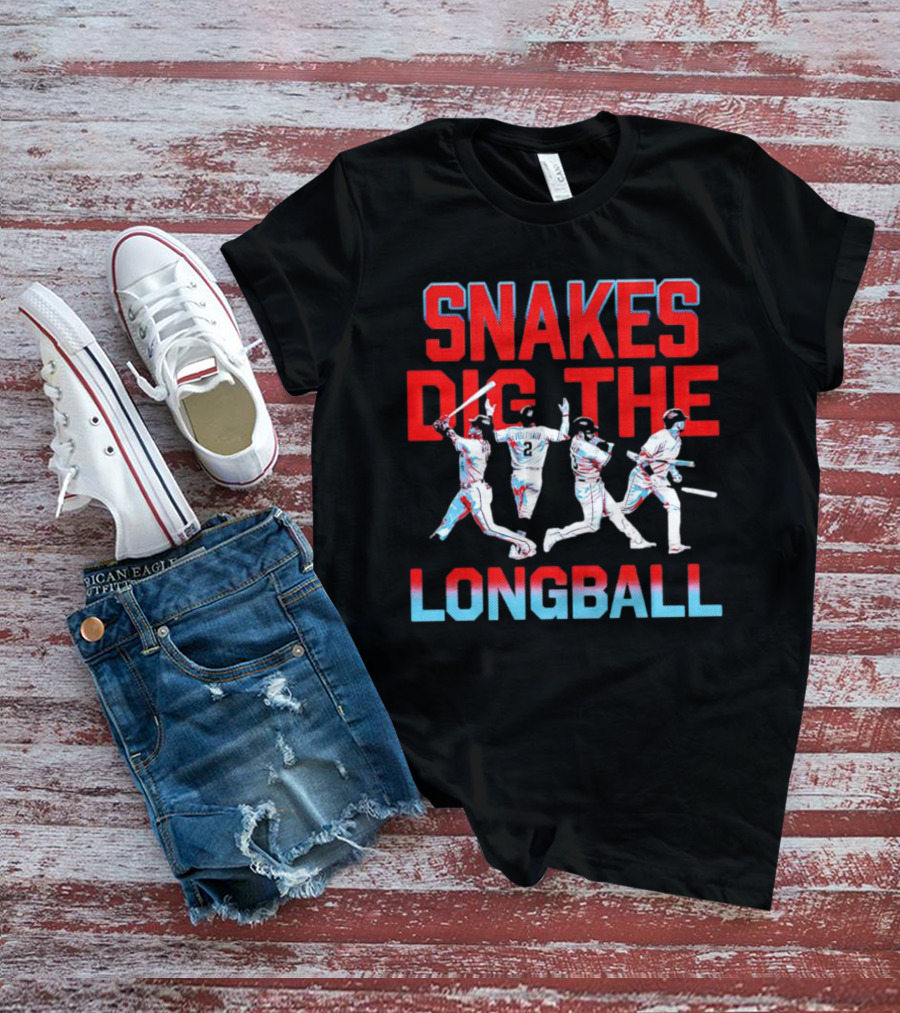 Arizona Diamondbacks Snakes Dig The Longball Players Graphics T-Shirt