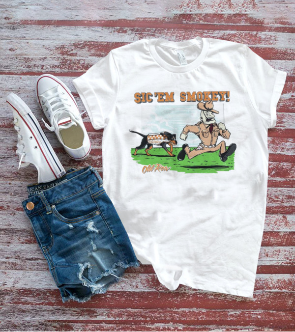 Sic Em Smokey Tennessee Volunteers Old Row Football T-Shirt