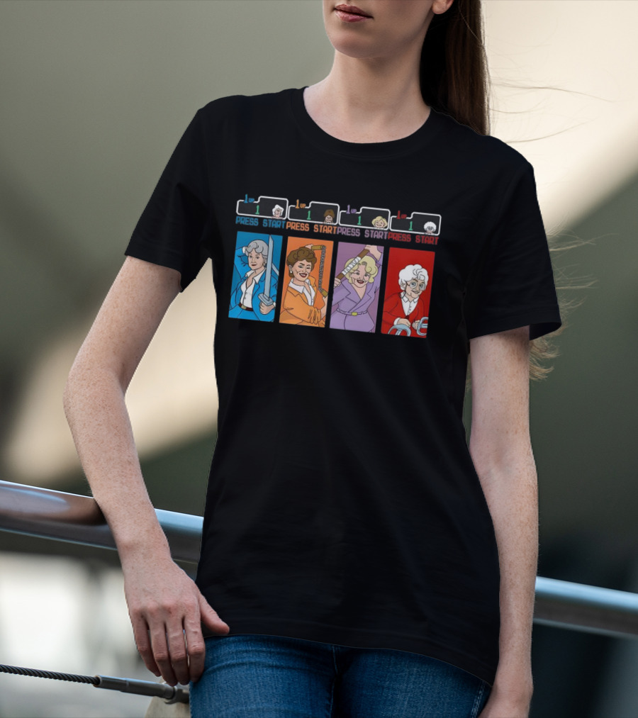 Golden Girls X Ninja Press Start Game 1up 1up 1up 1up T-Shirt