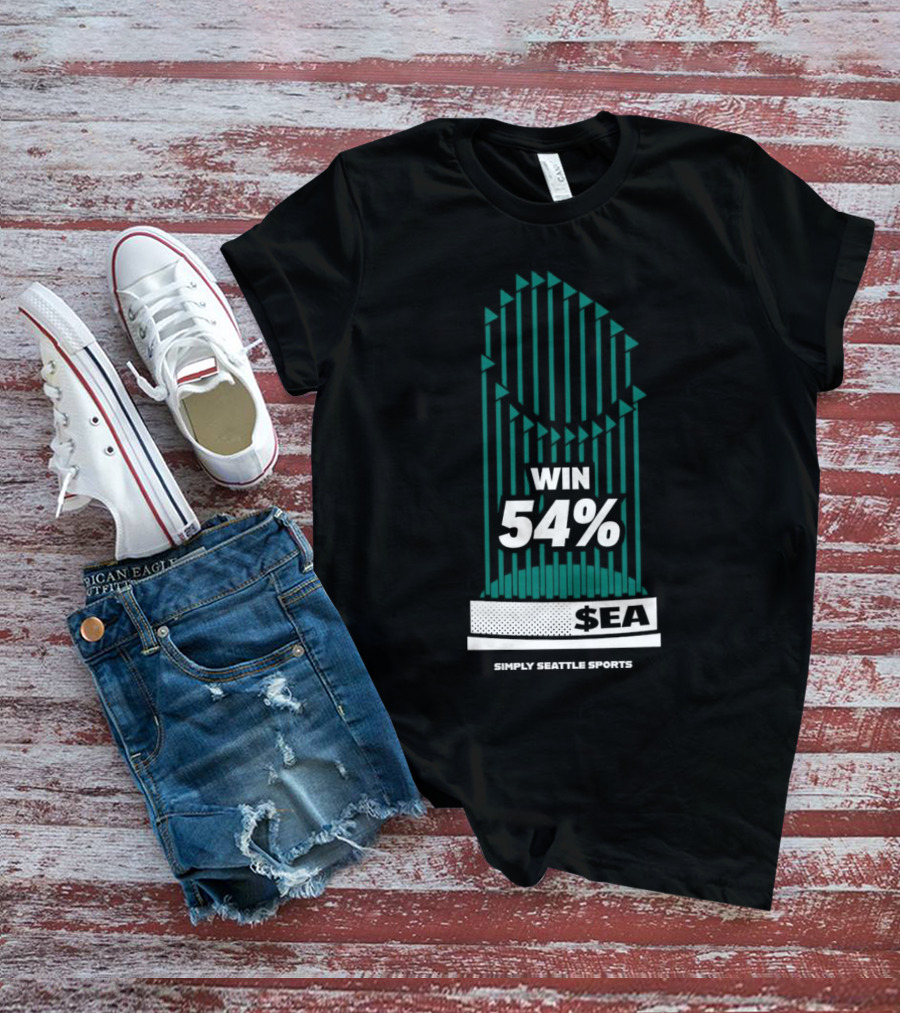 Win 54 Percent Seattle Mariners Simply Seattle Sports T-Shirt