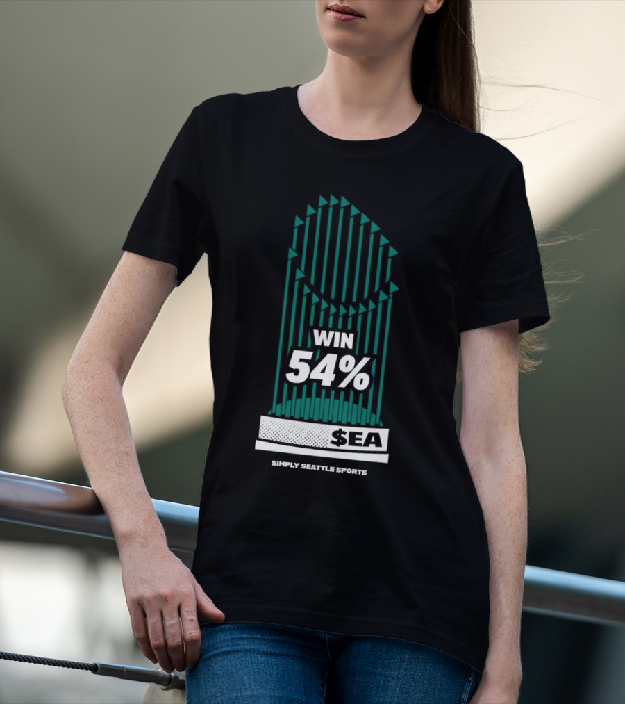 Win 54 Percent Seattle Mariners Simply Seattle Sports T-Shirt