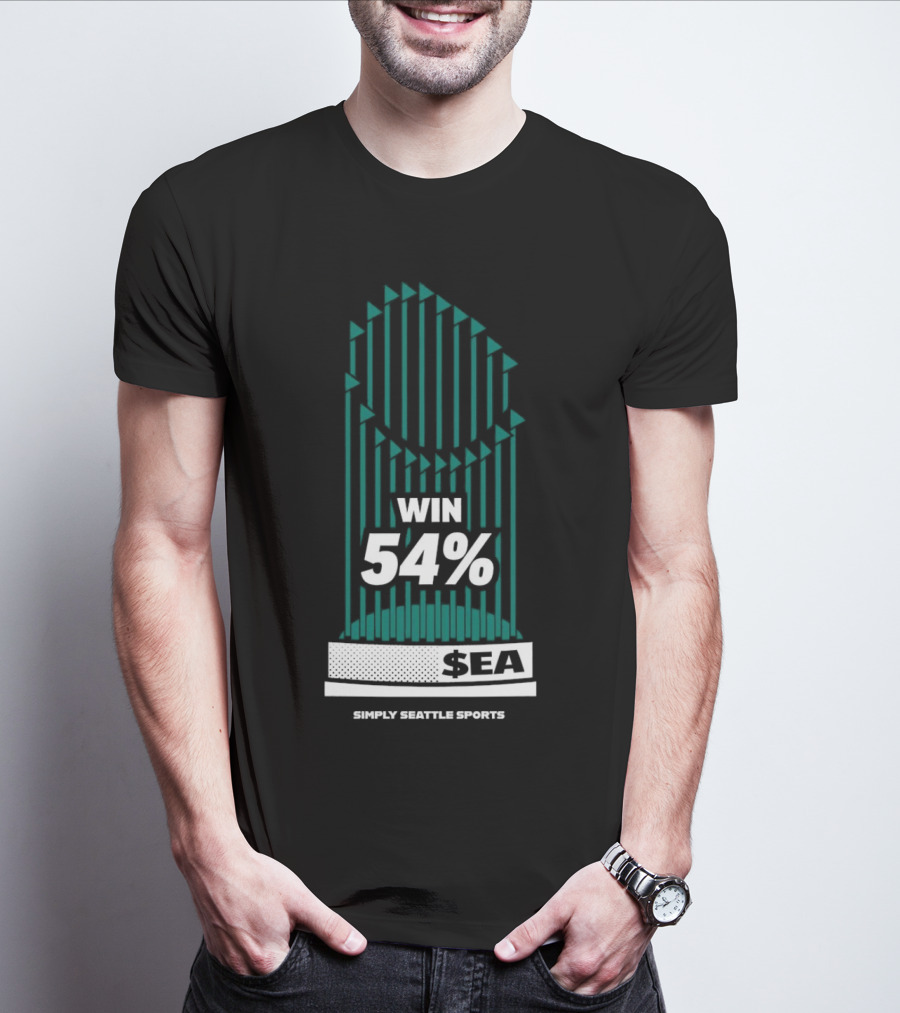Win 54 Percent Seattle Mariners Simply Seattle Sports T-Shirt
